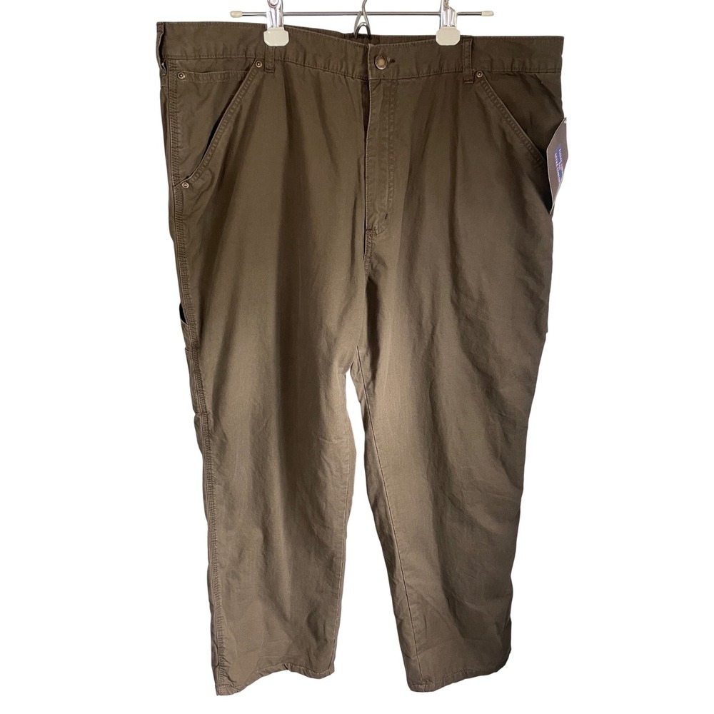 Smiths Workwear Mens Fleece Lined Carpenter Pants Brown 42x30 NWT Utility Work
